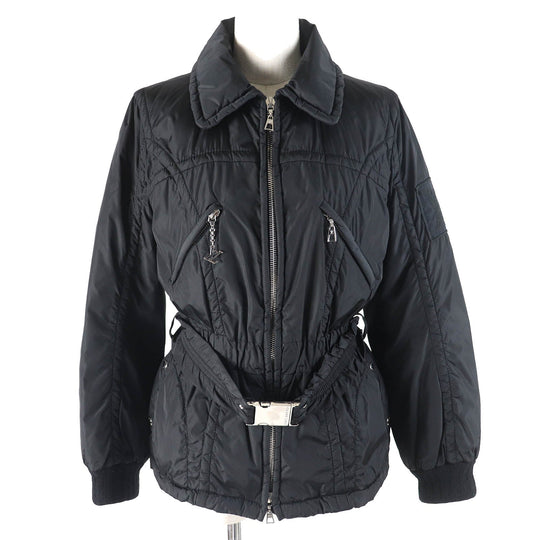 LOUIS VUITTON Down jacket Outer: 99% nylon, Outer: 1% polyurethane, Lining: 100% silk black Women 36 Used Authentic