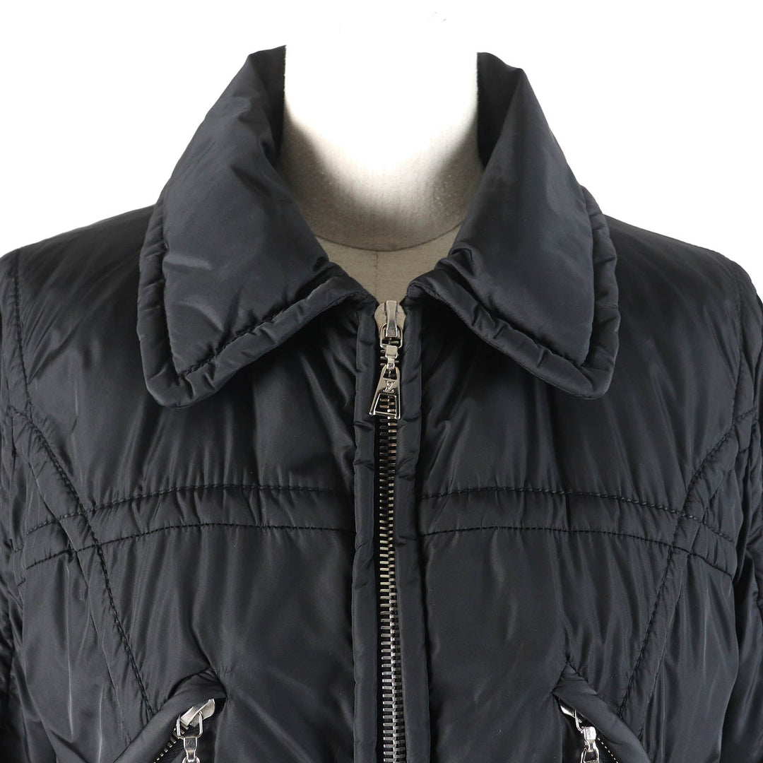 LOUIS VUITTON Down jacket Outer: 99% nylon, Outer: 1% polyurethane, Lining: 100% silk black Women 36 Used Authentic