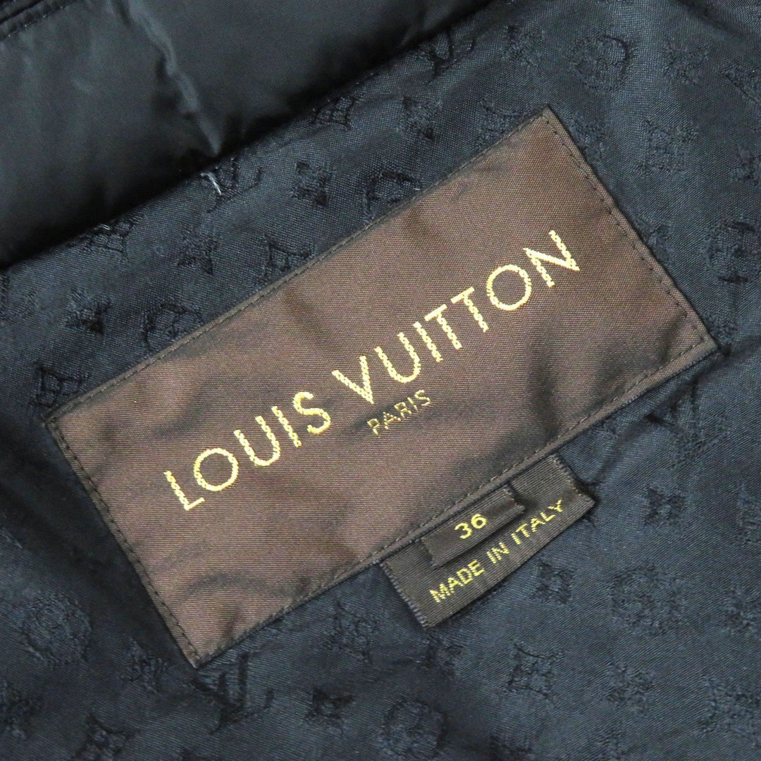 LOUIS VUITTON Down jacket Outer: 99% nylon, Outer: 1% polyurethane, Lining: 100% silk black Women 36 Used Authentic