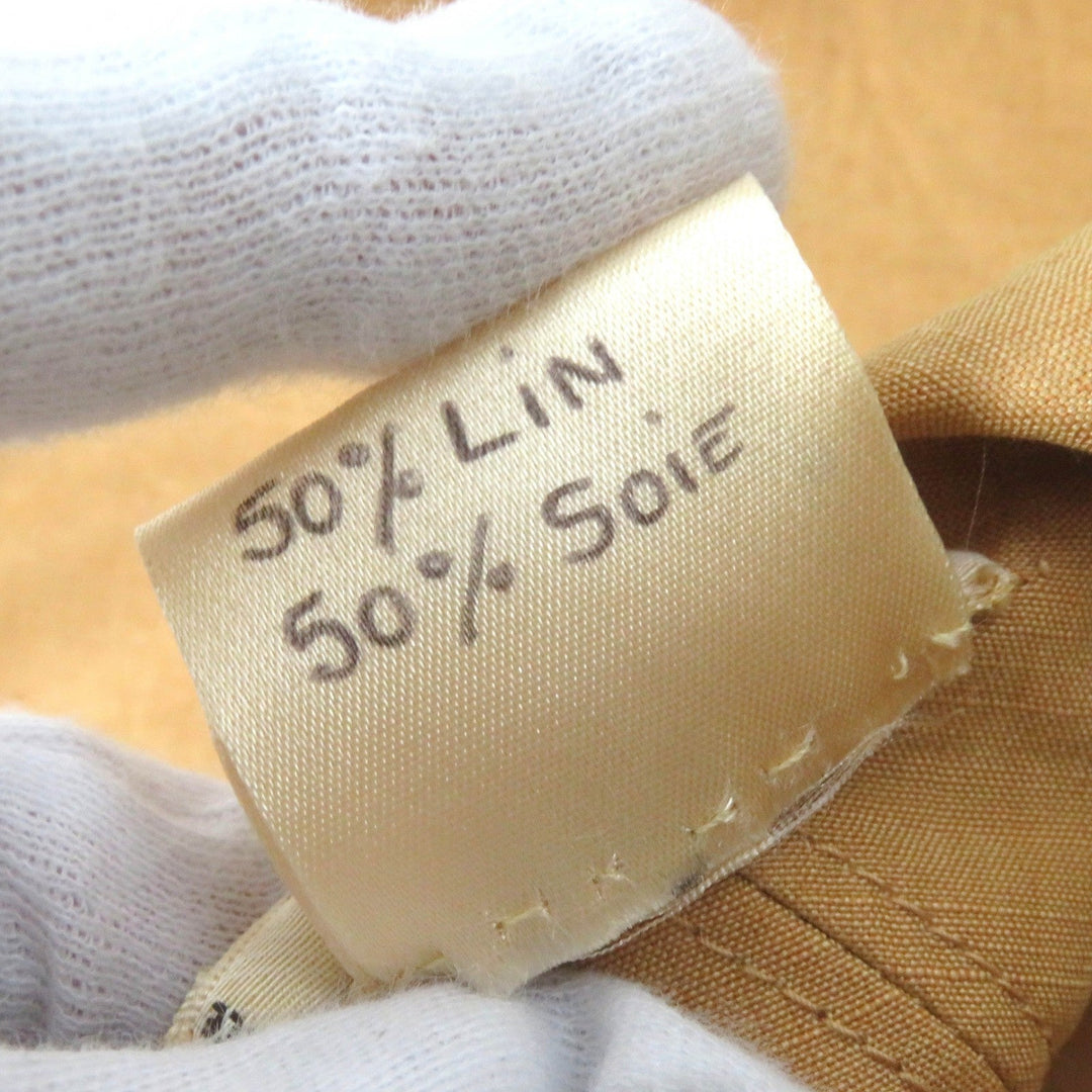 HERMES hat Outer: 100% silk, Lining: 50% linen, Lining: 50% silk Beige multicolor Women Used Authentic