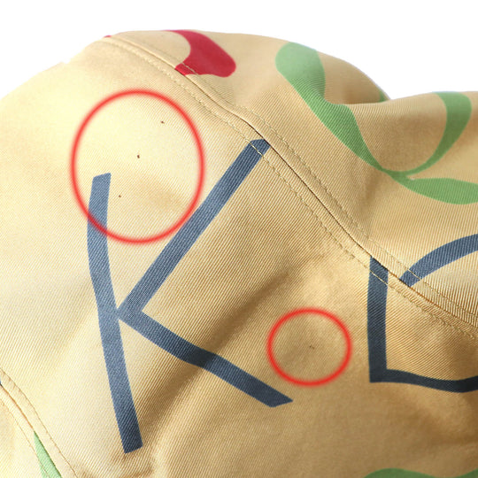 HERMES hat Outer: 100% silk, Lining: 50% linen, Lining: 50% silk Beige multicolor Women Used Authentic