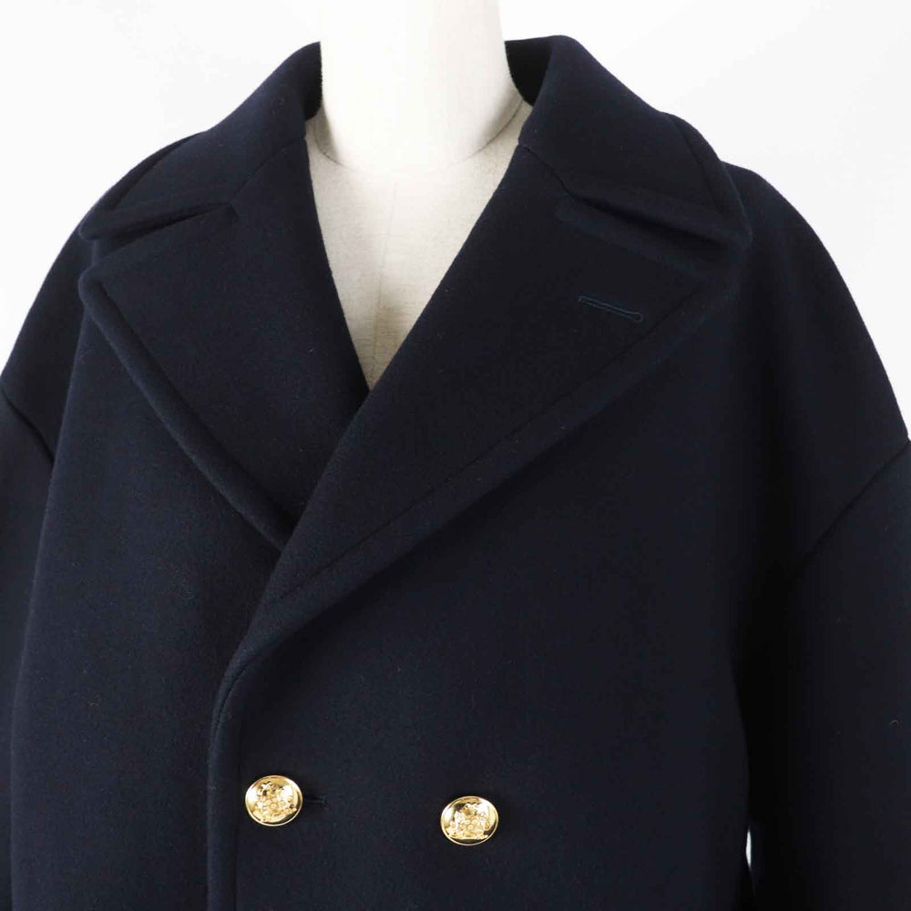 CELINE pea coat 2M780814E Outer: 100% wool, Lining: 70% cupra, Lining: 30% cotton, Lining: 100% cotton Dark navy Women 38 Used Authentic