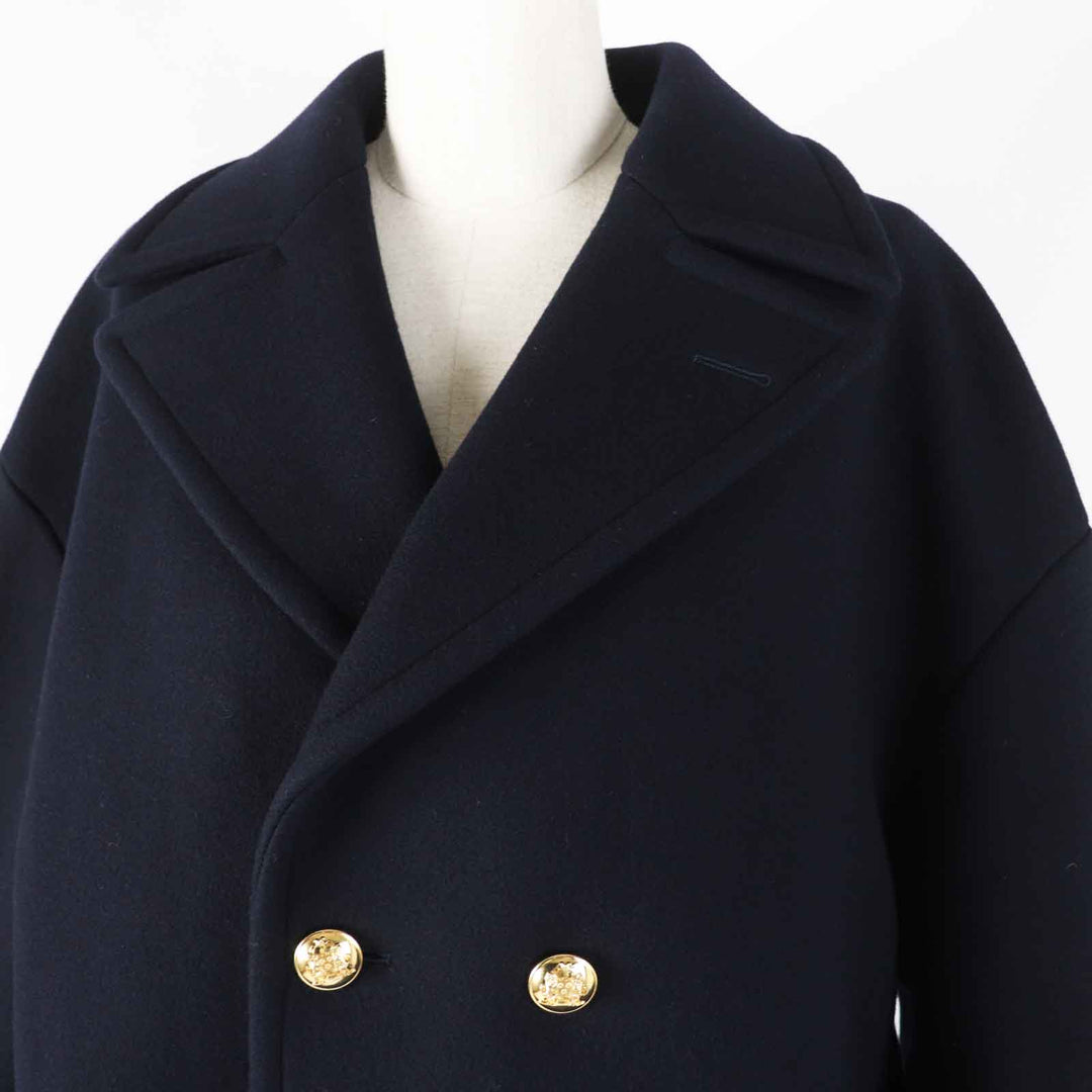 CELINE pea coat 2M780814E Outer: 100% wool, Lining: 70% cupra, Lining: 30% cotton, Lining: 100% cotton Dark navy Women 38 Used Authentic