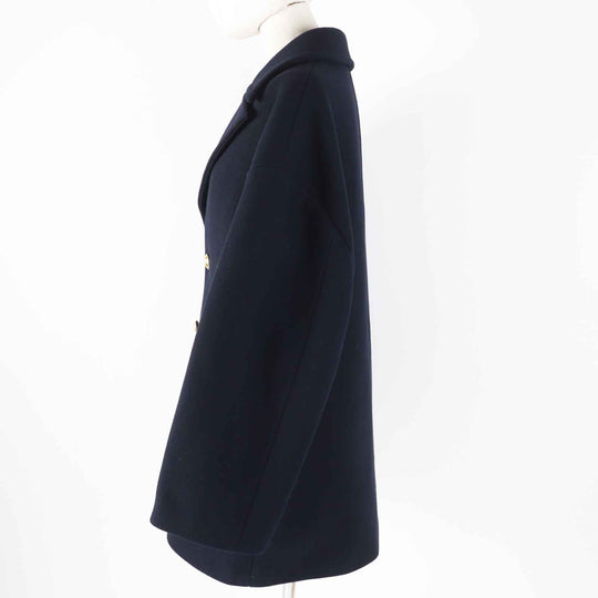CELINE pea coat 2M780814E Outer: 100% wool, Lining: 70% cupra, Lining: 30% cotton, Lining: 100% cotton Dark navy Women 38 Used Authentic