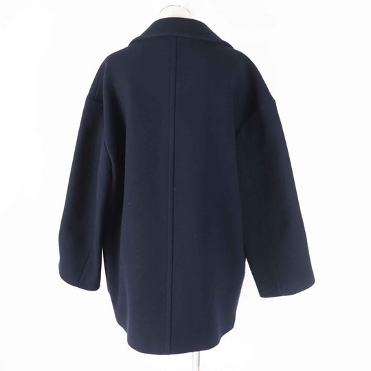CELINE pea coat 2M780814E Outer: 100% wool, Lining: 70% cupra, Lining: 30% cotton, Lining: 100% cotton Dark navy Women 38 Used Authentic