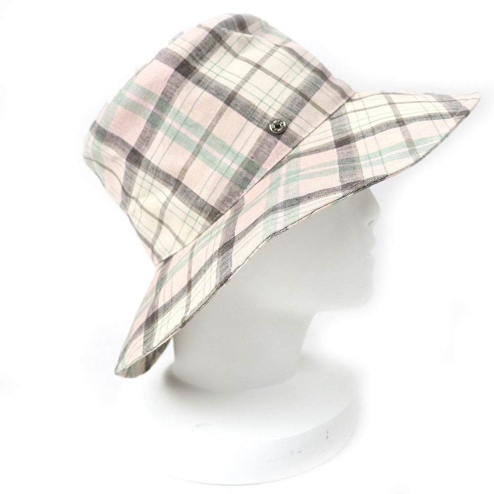 HERMES hat H191019N Outer: 86% linen, Outer: 7% acrylic, Outer: 7% acetate, Lining: 100% linen Pink beige type Multicolor Women 57 Used Authentic
