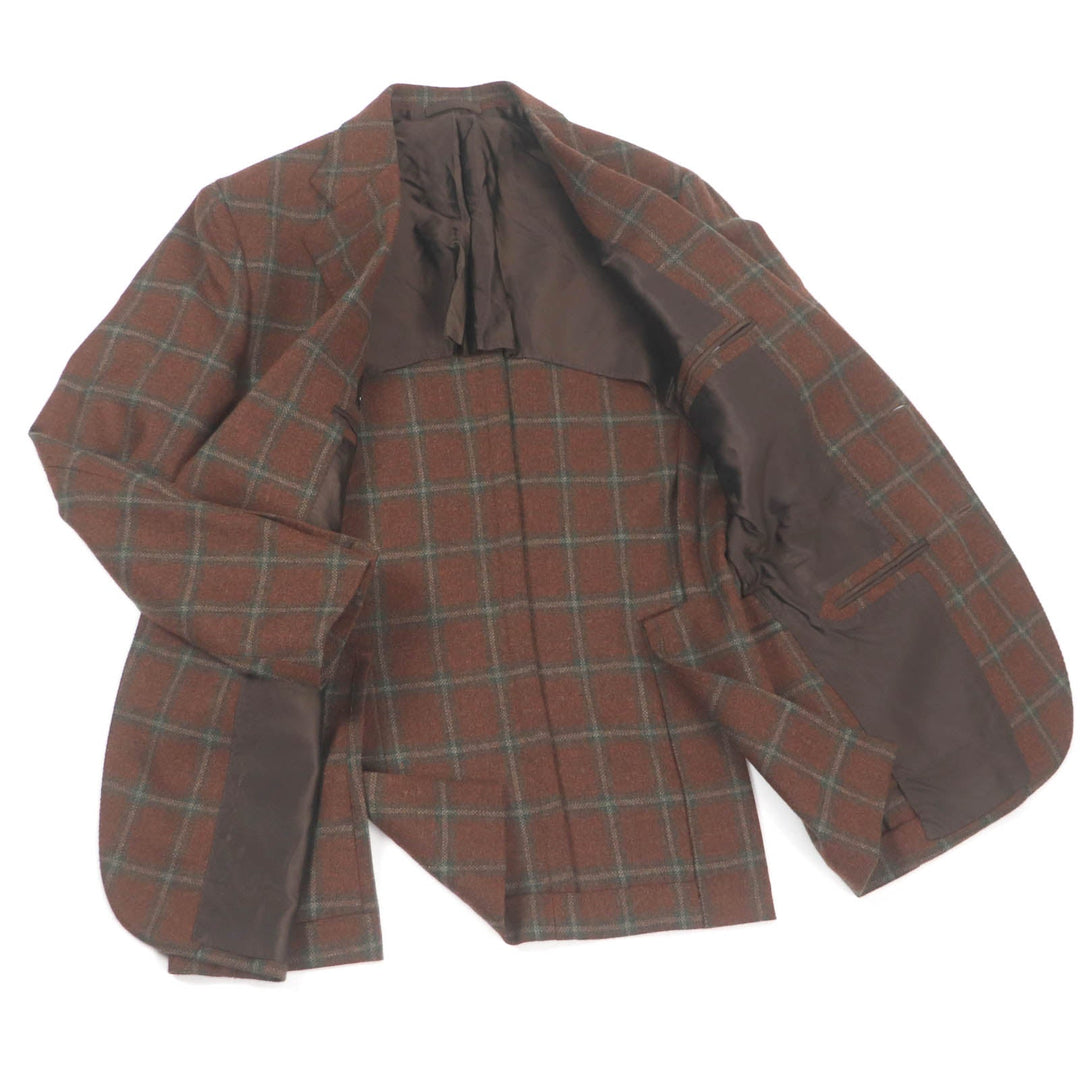 De Petrillo tailored jacket Outer: 100% virgin wool, Lining: 100% cupra Brown mens 50 Used Authentic