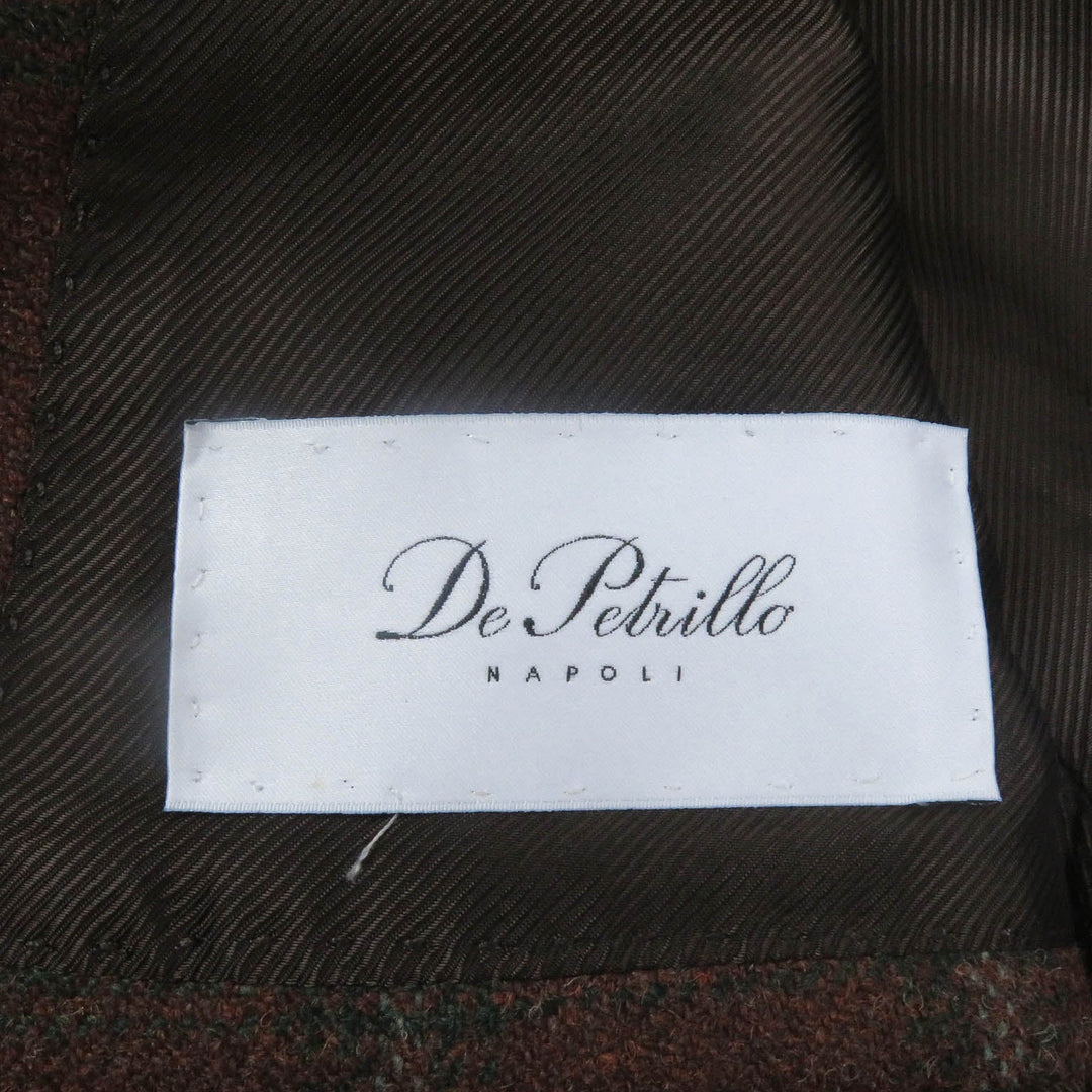 De Petrillo tailored jacket Outer: 100% virgin wool, Lining: 100% cupra Brown mens 50 Used Authentic
