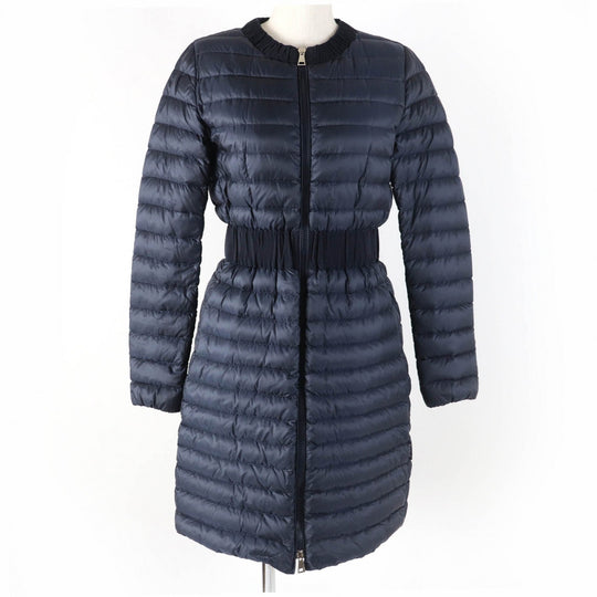 MONCLER down coat Main: 100% nylon, Lining: 100% nylon, Part: 50% cotton, Part: 50% nylon, Filling: 90% down Navy HODENITE Women 1 Used Authentic