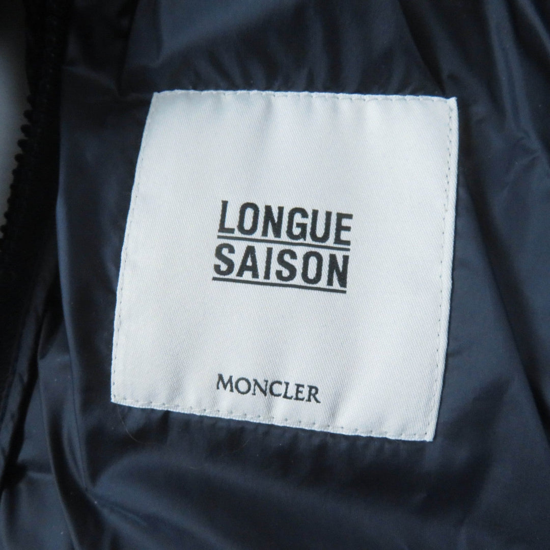 MONCLER down coat Main: 100% nylon, Lining: 100% nylon, Part: 50% cotton, Part: 50% nylon, Filling: 90% down Navy HODENITE Women 1 Used Authentic