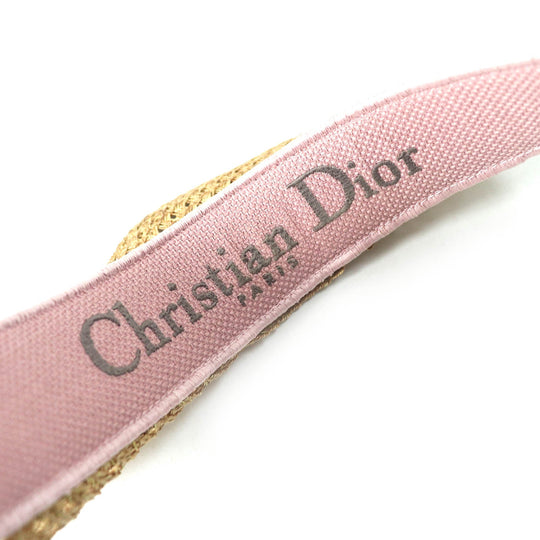 Christian Dior Sun visor Main: 85% cotton, Main: 15% polypropylene, Part: 92% paper, Part: 8% polyester, Part: 100% silk Pink Gray Natural Dioriviera D-Ocean D-Ocean Mitzah Women Used Authentic