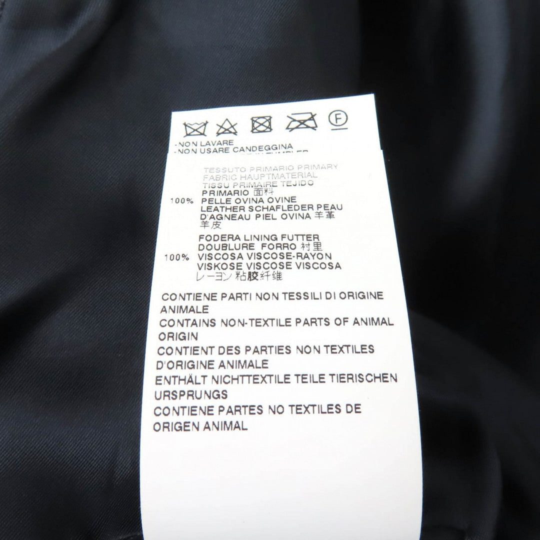 Maison Margiela Riders jacket S51AM0181 Outer: 100% sheepskin, Lining: 100% rayon Dark navy Women 42 Used Authentic