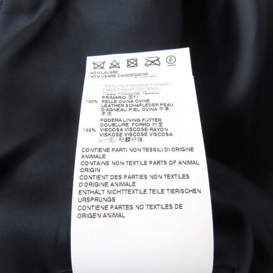 Maison Margiela Riders jacket S51AM0181 Outer: 100% sheepskin, Lining: 100% rayon Dark navy Women 42 Used Authentic