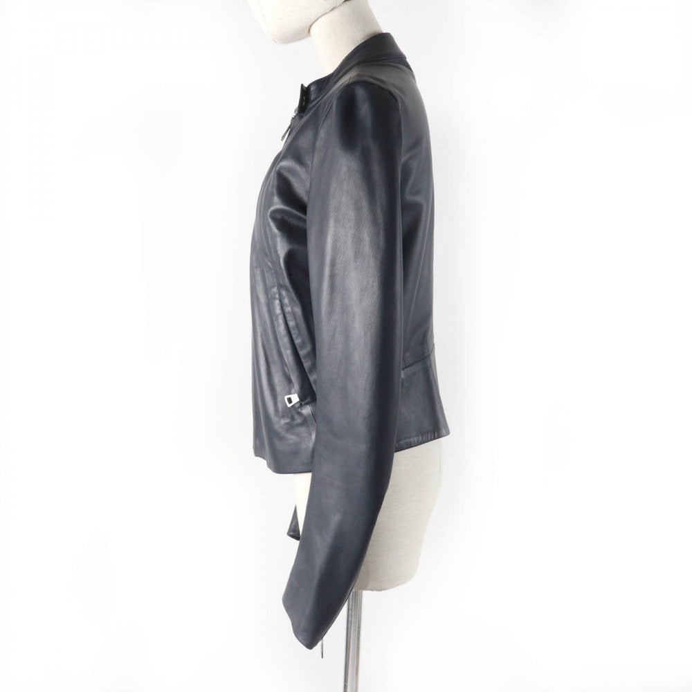 Maison Margiela Riders jacket S51AM0181 Outer: 100% sheepskin, Lining: 100% rayon Dark navy Women 42 Used Authentic