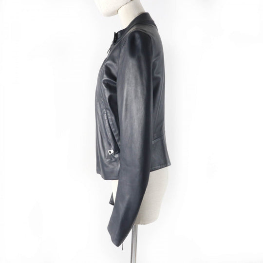 Maison Margiela Riders jacket S51AM0181 Outer: 100% sheepskin, Lining: 100% rayon Dark navy Women 42 Used Authentic