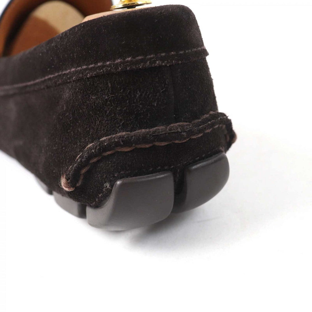 PRADA loafers 2D2170 Main: Suede leather Dark brown mens 9 Used Authentic