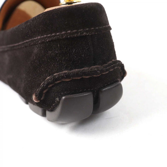 PRADA loafers 2D2170 Main: Suede leather Dark brown mens 9 Used Authentic