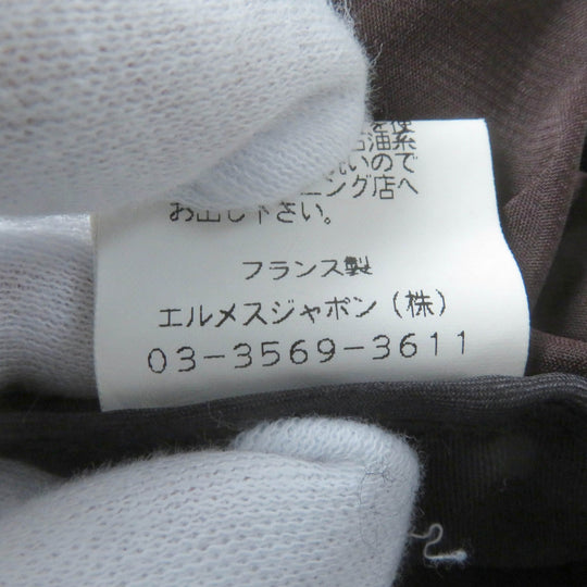 HERMES Pants Main: 100% wool, part: cowhide Brown Women 38 Used Authentic