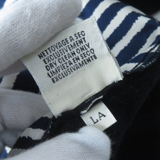 HERMES knit Outer: 100% silk, Main: 100% cashmere Navy white Women Used Authentic