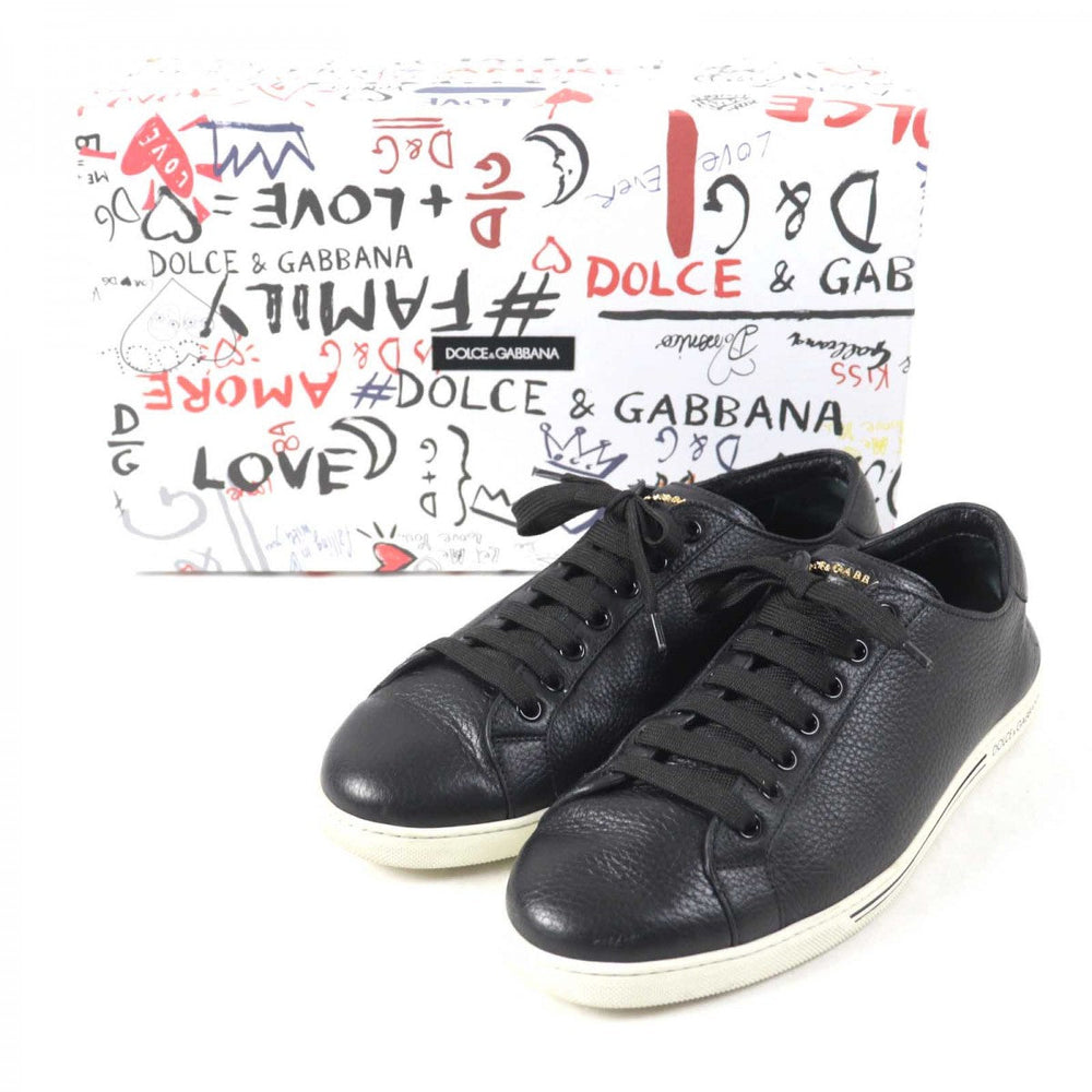 DOLCE&GABBANA Low cut sneakers CS1735 Main: Leather Black type Saint Tropez mens 7 Used Authentic