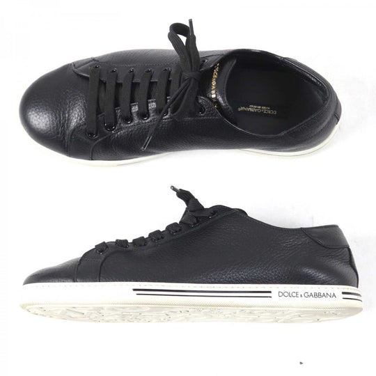 DOLCE&GABBANA Low cut sneakers CS1735 Main: Leather Black type Saint Tropez mens 7 Used Authentic