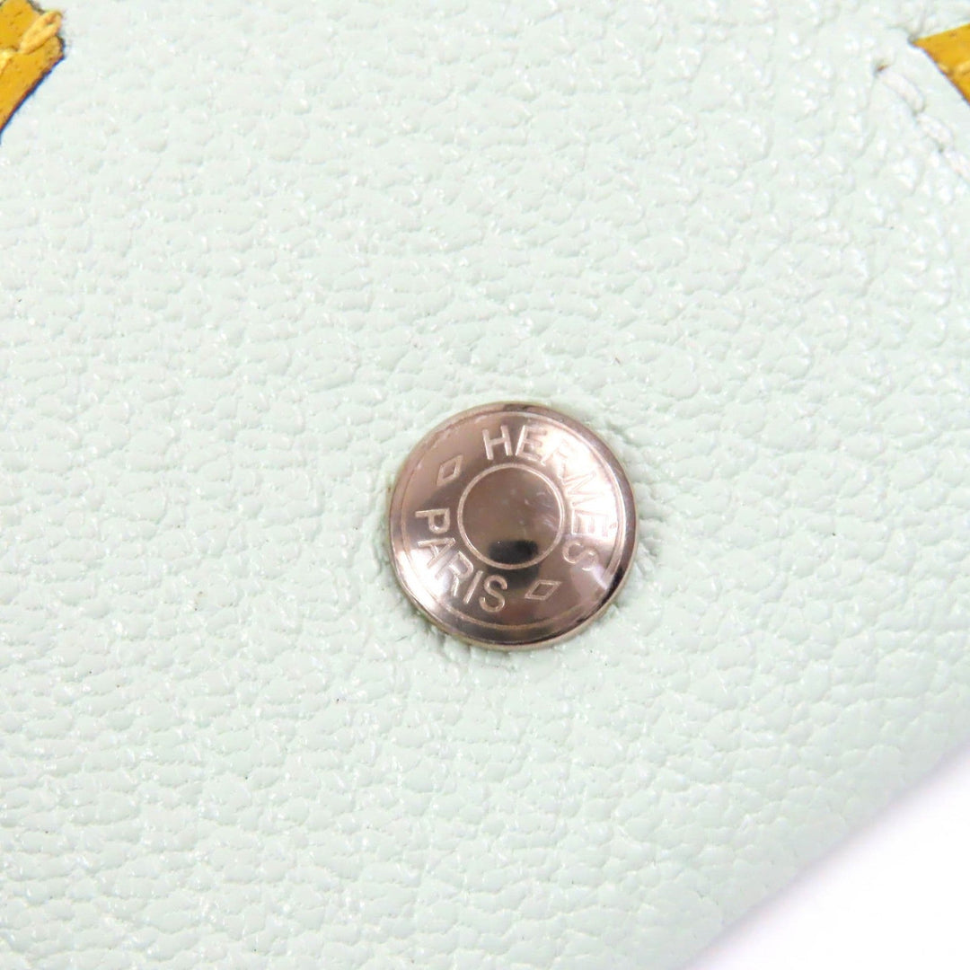 HERMES Coin case Main: Chevre Mysore white paddock Women Used Authentic
