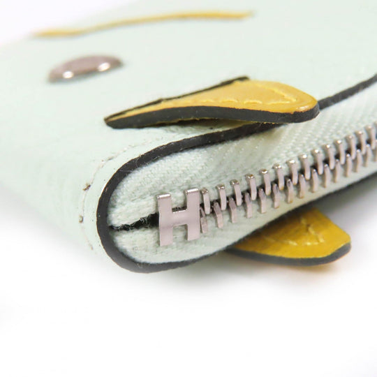 HERMES Coin case Main: Chevre Mysore white paddock Women Used Authentic