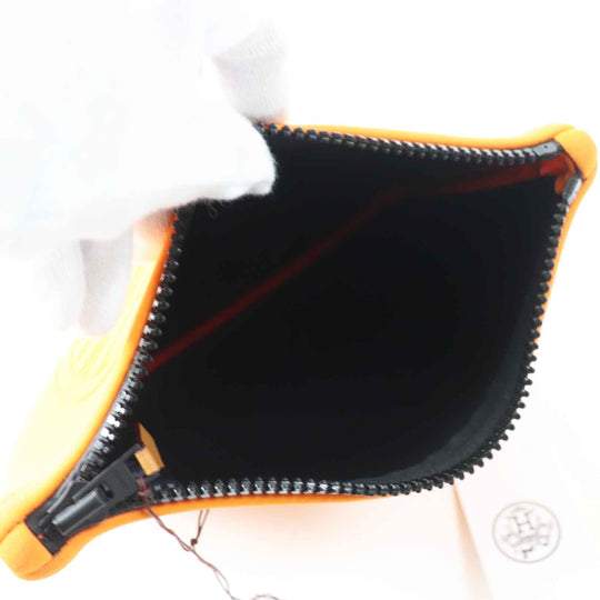HERMES Pouch Main: Polyamide, Main: Elastane, Lining: Cotton, Part: Leather Orange Neoban Thalassa PM Women Used Authentic