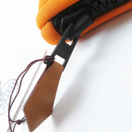 HERMES Pouch Main: Polyamide, Main: Elastane, Lining: Cotton, Part: Leather Orange Neoban Thalassa PM Women Used Authentic
