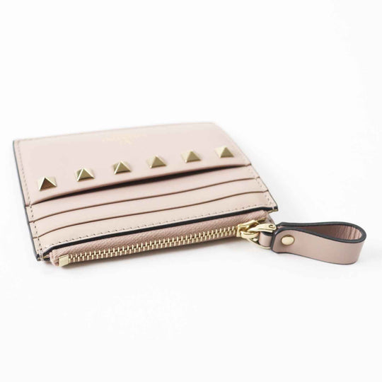 Valentino Garavani Coin case 2W0P0T35 Main: Leather beige Women Used Authentic