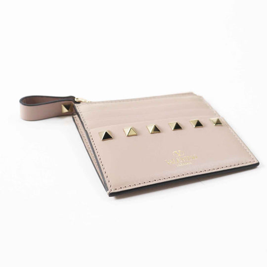 Valentino Garavani Coin case 2W0P0T35 Main: Leather beige Women Used Authentic