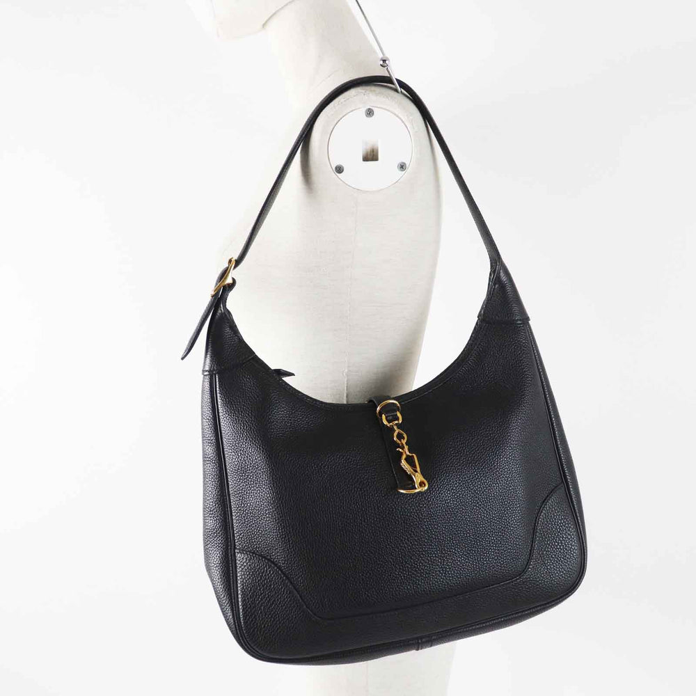 HERMES Shoulder Bag Main: Togo black Trim 31 Women Used Authentic