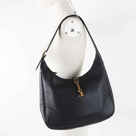 HERMES Shoulder Bag Main: Togo black Trim 31 Women Used Authentic
