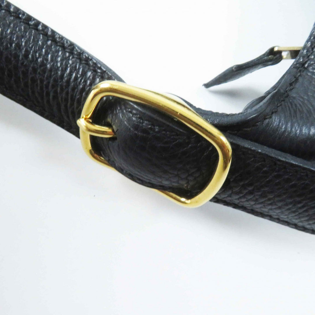 HERMES Shoulder Bag Main: Togo black Trim 31 Women Used Authentic