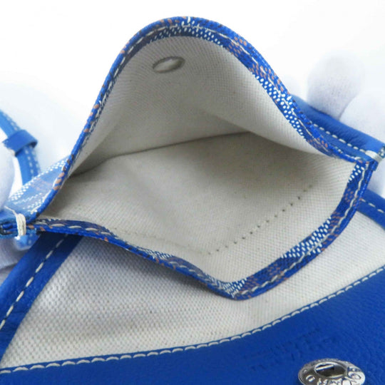 GOYARD Tote Bag Main: Leather sky blue Anju Mini Women Used Authentic
