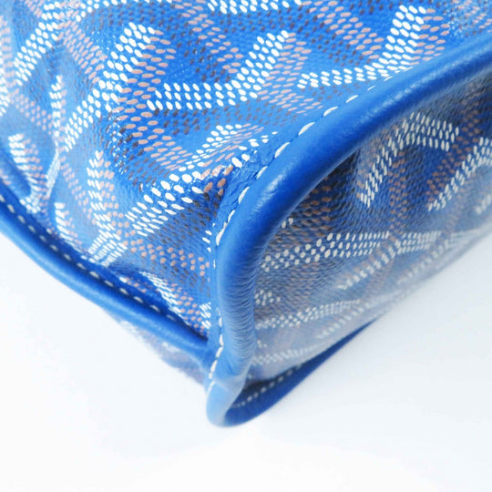 GOYARD Tote Bag Main: Leather sky blue Anju Mini Women Used Authentic