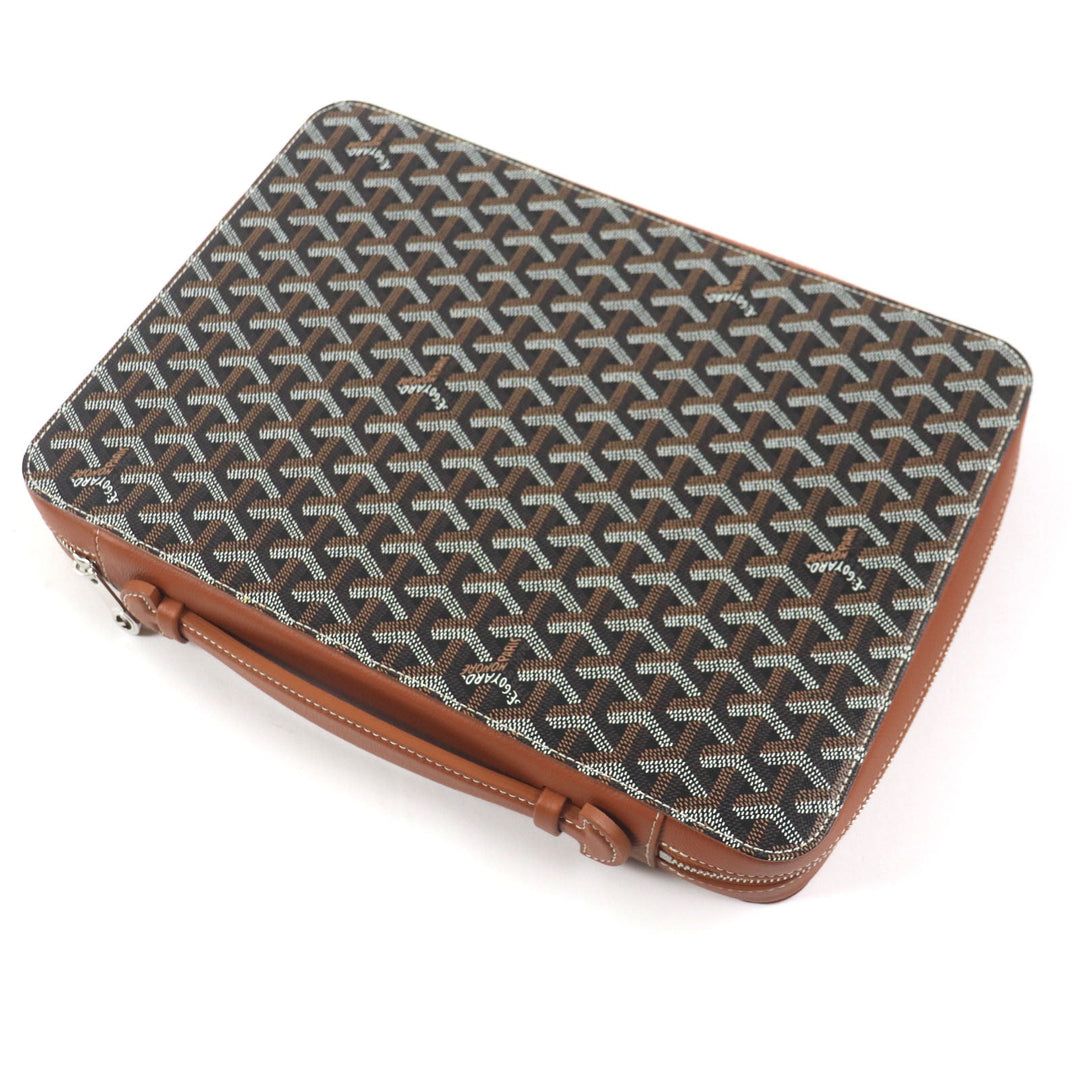 GOYARD Briefcase Main: Leather Brown type Companion Universal A4 mens Used Authentic