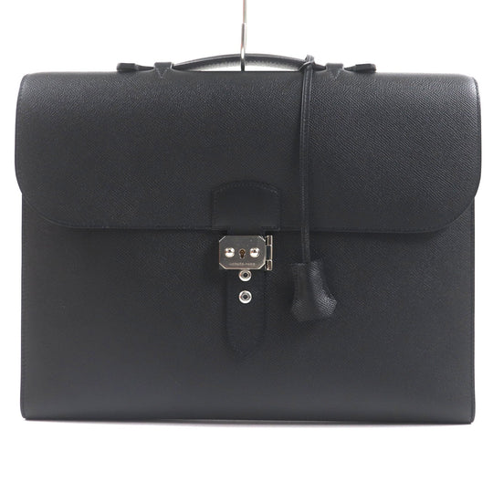 HERMES Briefcase Main: Epsom black Sac Adepeche Lite 1-37 mens Used Authentic