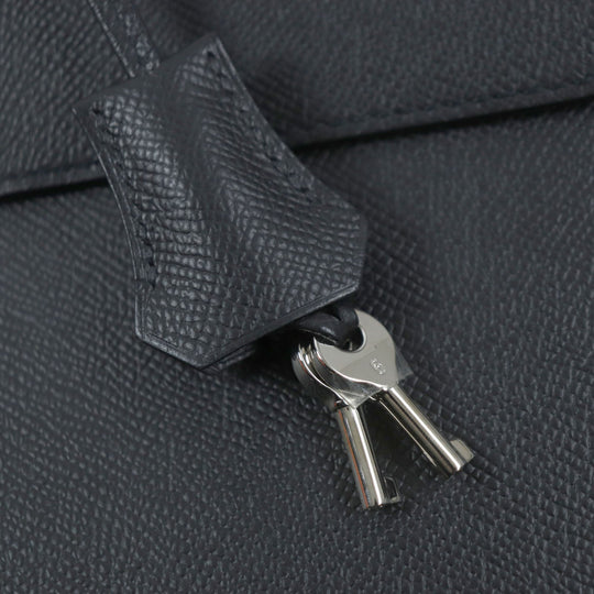 HERMES Briefcase Main: Epsom black Sac Adepeche Lite 1-37 mens Used Authentic