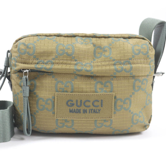 GUCCI Shoulder Bag 767931 Part: Leather khaki mens Used Authentic