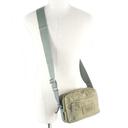 GUCCI Shoulder Bag 767931 Part: Leather khaki mens Used Authentic
