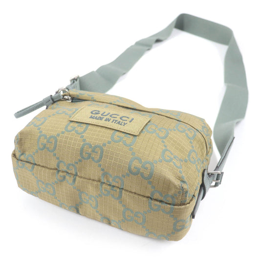 GUCCI Shoulder Bag 767931 Part: Leather khaki mens Used Authentic