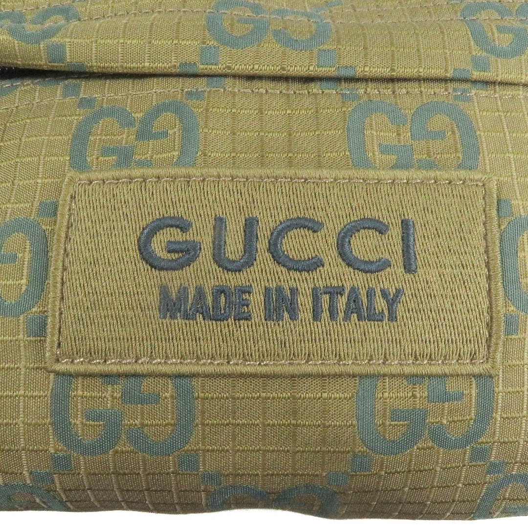 GUCCI Shoulder Bag 767931 Part: Leather khaki mens Used Authentic