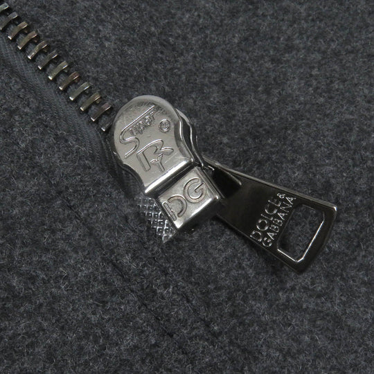 DOLCE&GABBANA coat Main: 80% wool, Main: 10% nylon, Main: 3% lambskin, Main: 3% goatskin, Main: 4% raccoon gray mens 46 Used Authentic