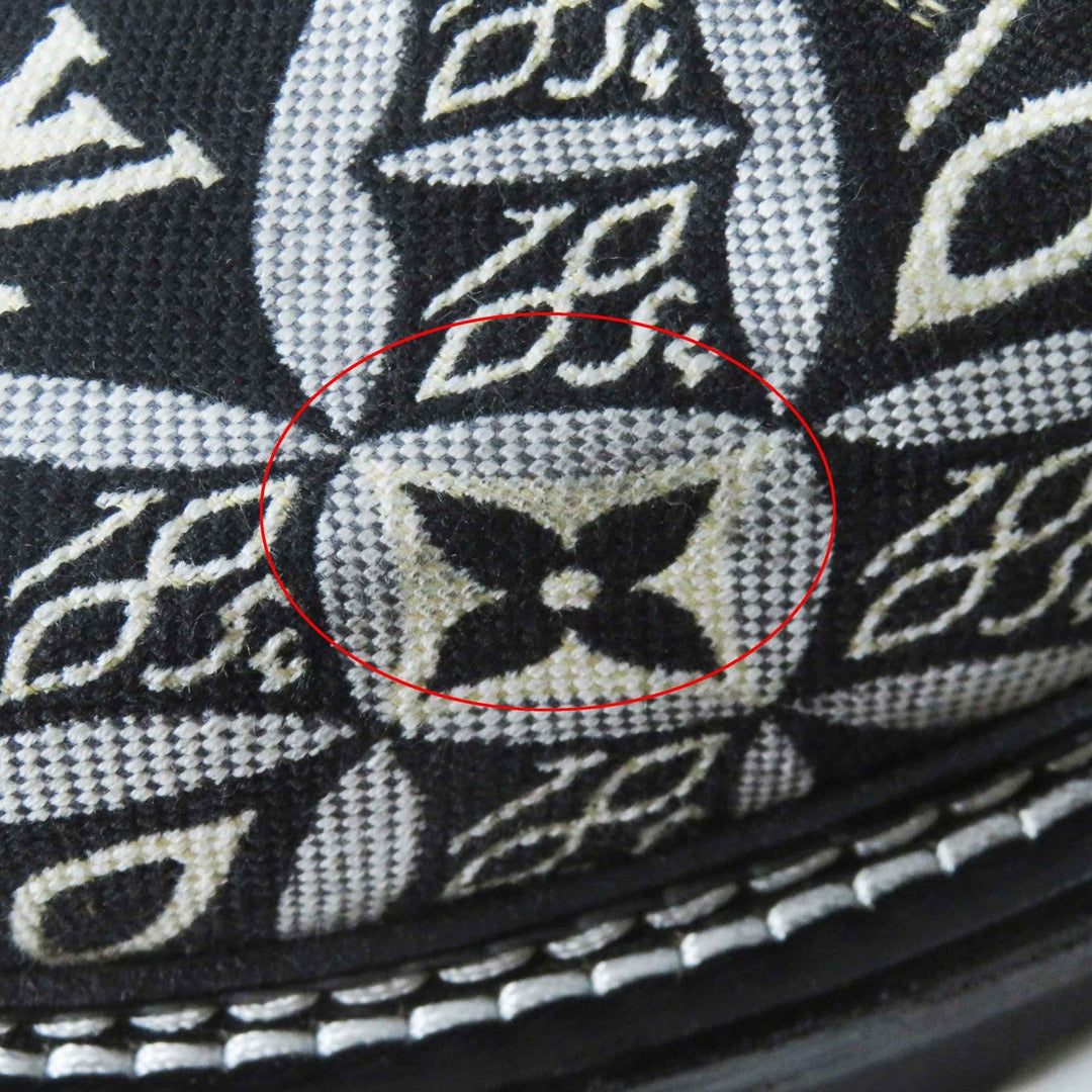 LOUIS VUITTON Ankle boots Jacquard, Leather Multi since 1854 LV Bobble Line Women 39 1/2 Used Authentic