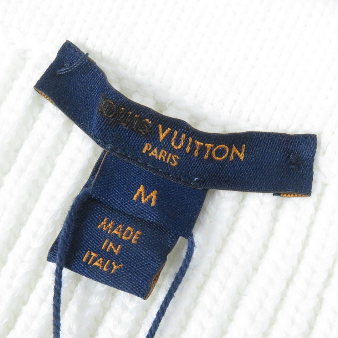LOUIS VUITTON knit Main: 54% cotton, 43% polyester, 2% polyamide, 1% polyurethane white Nautical Shoulder Detail Knit Women M Used Authentic