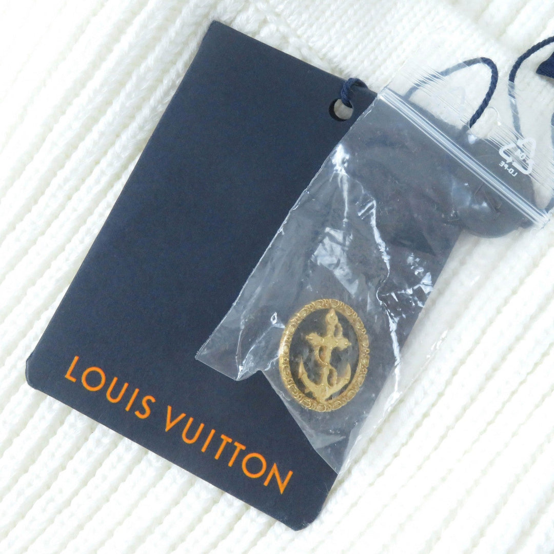 LOUIS VUITTON knit Main: 54% cotton, 43% polyester, 2% polyamide, 1% polyurethane white Nautical Shoulder Detail Knit Women M Used Authentic