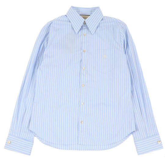 GUCCI Long sleeve shirt 680788 Main: 100% cotton, Part: 100% polyester blue mens 41 Used Authentic