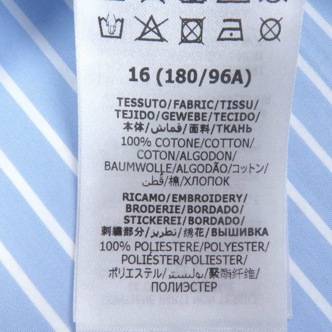 GUCCI Long sleeve shirt 680788 Main: 100% cotton, Part: 100% polyester blue mens 41 Used Authentic