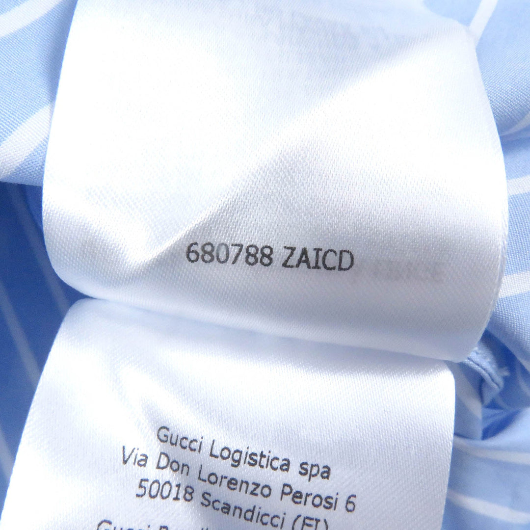 GUCCI Long sleeve shirt 680788 Main: 100% cotton, Part: 100% polyester blue mens 41 Used Authentic